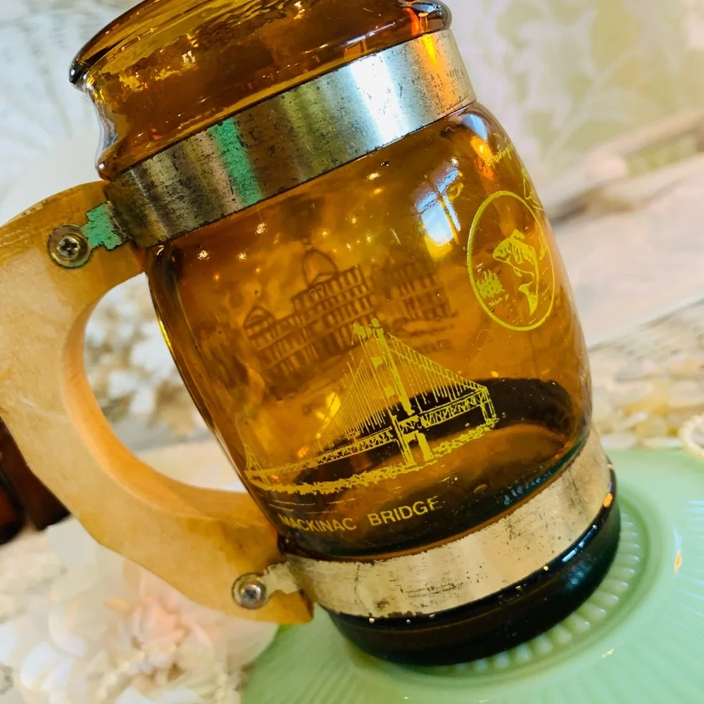 Vintage Amber Glass Stein🍺 - Picture 10 of 15